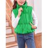 imageImily Bela Girls Puffer Vest Stand Collar Sleeveless Warm Jacket Cute Outerwear With Pockets 714 YearsGreen