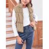 imageImily Bela Girls Puffer Vest Stand Collar Sleeveless Warm Jacket Cute Outerwear With Pockets 714 YearsKhaki