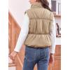 imageImily Bela Girls Puffer Vest Stand Collar Sleeveless Warm Jacket Cute Outerwear With Pockets 714 YearsKhaki