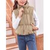 imageImily Bela Girls Puffer Vest Stand Collar Sleeveless Warm Jacket Cute Outerwear With Pockets 714 YearsKhaki