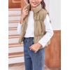 imageImily Bela Girls Puffer Vest Stand Collar Sleeveless Warm Jacket Cute Outerwear With Pockets 714 YearsKhaki