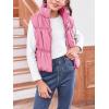 imageImily Bela Girls Puffer Vest Stand Collar Sleeveless Warm Jacket Cute Outerwear With Pockets 714 YearsPink