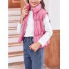 imageImily Bela Girls Puffer Vest Stand Collar Sleeveless Warm Jacket Cute Outerwear With Pockets 714 YearsPink