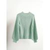 imageImily Bela Girls Sweaters Kids Casual Bell Sleeve Knit Pullover Jumper TopsMint Green
