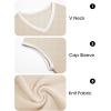 imageImily Bela Summer Cap Sleeve Sweater Vest for Women Casual V Neck Sleeveless Knit Pullover Tank Tops 2025 Spring ShirtsApricot