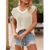 imageImily Bela Summer Cap Sleeve Sweater Vest for Women Casual V Neck Sleeveless Knit Pullover Tank Tops 2025 Spring ShirtsApricot