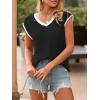 imageImily Bela Summer Cap Sleeve Sweater Vest for Women Casual V Neck Sleeveless Knit Pullover Tank Tops 2025 Spring ShirtsBlack