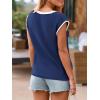 imageImily Bela Summer Cap Sleeve Sweater Vest for Women Casual V Neck Sleeveless Knit Pullover Tank Tops 2025 Spring ShirtsNavy