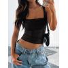 imageImily Bela Womens Summer Tank Tops Ruched Double Lined Sleeveless Y2K Going Out Crop ShirtsBlack