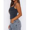imageImily Bela Womens Summer Tank Tops Ruched Double Lined Sleeveless Y2K Going Out Crop ShirtsDark Grey