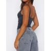 imageImily Bela Womens Summer Tank Tops Ruched Double Lined Sleeveless Y2K Going Out Crop ShirtsDark Grey