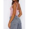 imageImily Bela Womens Summer Tank Tops Ruched Double Lined Sleeveless Y2K Going Out Crop ShirtsPink