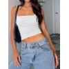 imageImily Bela Womens Summer Tank Tops Ruched Double Lined Sleeveless Y2K Going Out Crop ShirtsWhite