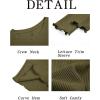 imageImily Bela Womens Waffle Knit Long Sleeve TShirts Slim Fit Crew Neck Basic Tee 2025 Trendy Spring Summer TopsArmy Green