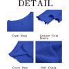 imageImily Bela Womens Waffle Knit Long Sleeve TShirts Slim Fit Crew Neck Basic Tee 2025 Trendy Spring Summer TopsBlue