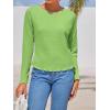 imageImily Bela Womens Waffle Knit Long Sleeve TShirts Slim Fit Crew Neck Basic Tee 2025 Trendy Spring Summer TopsGreen