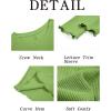 imageImily Bela Womens Waffle Knit Long Sleeve TShirts Slim Fit Crew Neck Basic Tee 2025 Trendy Spring Summer TopsGreen