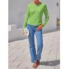 imageImily Bela Womens Waffle Knit Long Sleeve TShirts Slim Fit Crew Neck Basic Tee 2025 Trendy Spring Summer TopsGreen