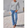 imageImily Bela Womens Waffle Knit Long Sleeve TShirts Slim Fit Crew Neck Basic Tee 2025 Trendy Spring Summer TopsGrey Marle