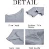 imageImily Bela Womens Waffle Knit Long Sleeve TShirts Slim Fit Crew Neck Basic Tee 2025 Trendy Spring Summer TopsGrey Marle