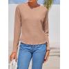 imageImily Bela Womens Waffle Knit Long Sleeve TShirts Slim Fit Crew Neck Basic Tee 2025 Trendy Spring Summer TopsKhaki