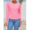 imageImily Bela Womens Waffle Knit Long Sleeve TShirts Slim Fit Crew Neck Basic Tee 2025 Trendy Spring Summer TopsLight Pink