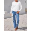 imageImily Bela Womens Waffle Knit Long Sleeve TShirts Slim Fit Crew Neck Basic Tee 2025 Trendy Spring Summer TopsWhite