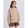 imageImily Bela Girls Turtleneck Sweaters Kids Batwing Sleeve Knit Clothes Chunky Pullover JumperAapricot