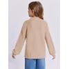 imageImily Bela Girls Turtleneck Sweaters Kids Batwing Sleeve Knit Clothes Chunky Pullover JumperAapricot