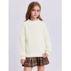 imageImily Bela Girls Turtleneck Sweaters Kids Batwing Sleeve Knit Clothes Chunky Pullover JumperAbeige