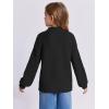 imageImily Bela Girls Turtleneck Sweaters Kids Batwing Sleeve Knit Clothes Chunky Pullover JumperAblack