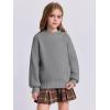 imageImily Bela Girls Turtleneck Sweaters Kids Batwing Sleeve Knit Clothes Chunky Pullover JumperAdeep Grey