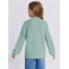 imageImily Bela Girls Turtleneck Sweaters Kids Batwing Sleeve Knit Clothes Chunky Pullover JumperAgreen