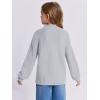 imageImily Bela Girls Turtleneck Sweaters Kids Batwing Sleeve Knit Clothes Chunky Pullover JumperAgrey