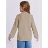 imageImily Bela Girls Turtleneck Sweaters Kids Batwing Sleeve Knit Clothes Chunky Pullover JumperAkhaki