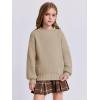 imageImily Bela Girls Turtleneck Sweaters Kids Batwing Sleeve Knit Clothes Chunky Pullover JumperAkhaki
