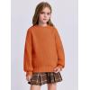 imageImily Bela Girls Turtleneck Sweaters Kids Batwing Sleeve Knit Clothes Chunky Pullover JumperAorange