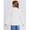 imageImily Bela Girls Turtleneck Sweaters Kids Batwing Sleeve Knit Clothes Chunky Pullover JumperAwhite