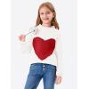 imageImily Bela Girls Turtleneck Sweaters Kids Batwing Sleeve Knit Clothes Chunky Pullover JumperBwhite