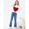 imageImily Bela Girls Turtleneck Sweaters Kids Batwing Sleeve Knit Clothes Chunky Pullover JumperBwhite