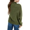 imageImily Bela Girls Turtleneck Sweaters Kids Batwing Sleeve Knit Clothes Chunky Pullover JumperZ3cable Knitarmy Green