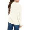 imageImily Bela Girls Turtleneck Sweaters Kids Batwing Sleeve Knit Clothes Chunky Pullover JumperZ3cable Knitbeige