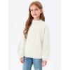 imageImily Bela Girls Turtleneck Sweaters Kids Batwing Sleeve Knit Clothes Chunky Pullover JumperZ3cable Knitbeige