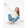 imageImily Bela Girls Turtleneck Sweaters Kids Batwing Sleeve Knit Clothes Chunky Pullover JumperZ3cable Knitbeige