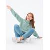 imageImily Bela Girls Turtleneck Sweaters Kids Batwing Sleeve Knit Clothes Chunky Pullover JumperZ3cable Knitgreen