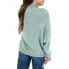 imageImily Bela Girls Turtleneck Sweaters Kids Batwing Sleeve Knit Clothes Chunky Pullover JumperZ3cable Knitgreen