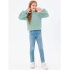 imageImily Bela Girls Turtleneck Sweaters Kids Batwing Sleeve Knit Clothes Chunky Pullover JumperZ3cable Knitgreen