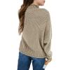 imageImily Bela Girls Turtleneck Sweaters Kids Batwing Sleeve Knit Clothes Chunky Pullover JumperZ3cable Knitkhaki