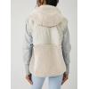 imageImily Bela Womens Winter Sherpa Fleece Vest Stand Collar Button Down Sleeveless Jacket Casual Hooded Coat OuterwearBeige