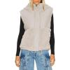 imageImily Bela Womens Winter Sherpa Fleece Vest Stand Collar Button Down Sleeveless Jacket Casual Hooded Coat OuterwearBeige